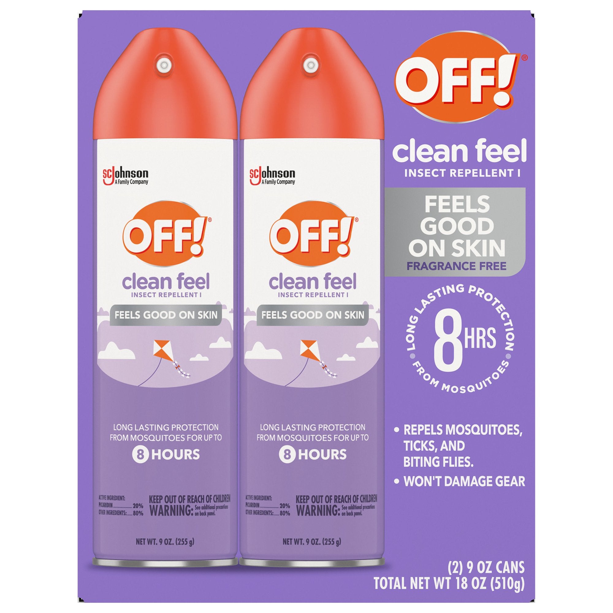 OFF! Clean Feel Insect Repellent, 2 x 9 oz - Bellso